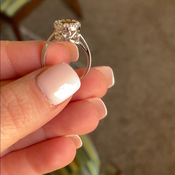 Sterling silver and citrine ring size 7 - Picture 2 of 4